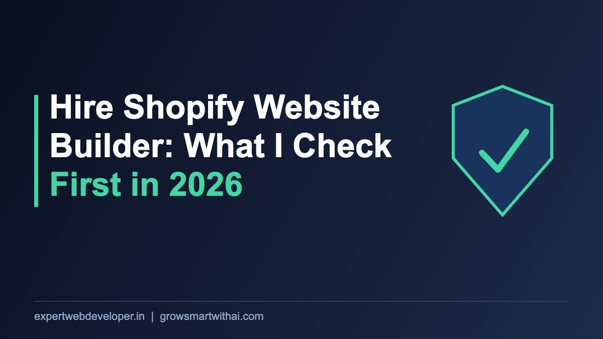Cover image: Hire Shopify Website Builder: What I Check First in 2026