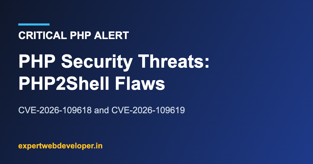 PHP security threats: PHP2Shell flaws CVE-2026-109618 and CVE-2026-109619 explained