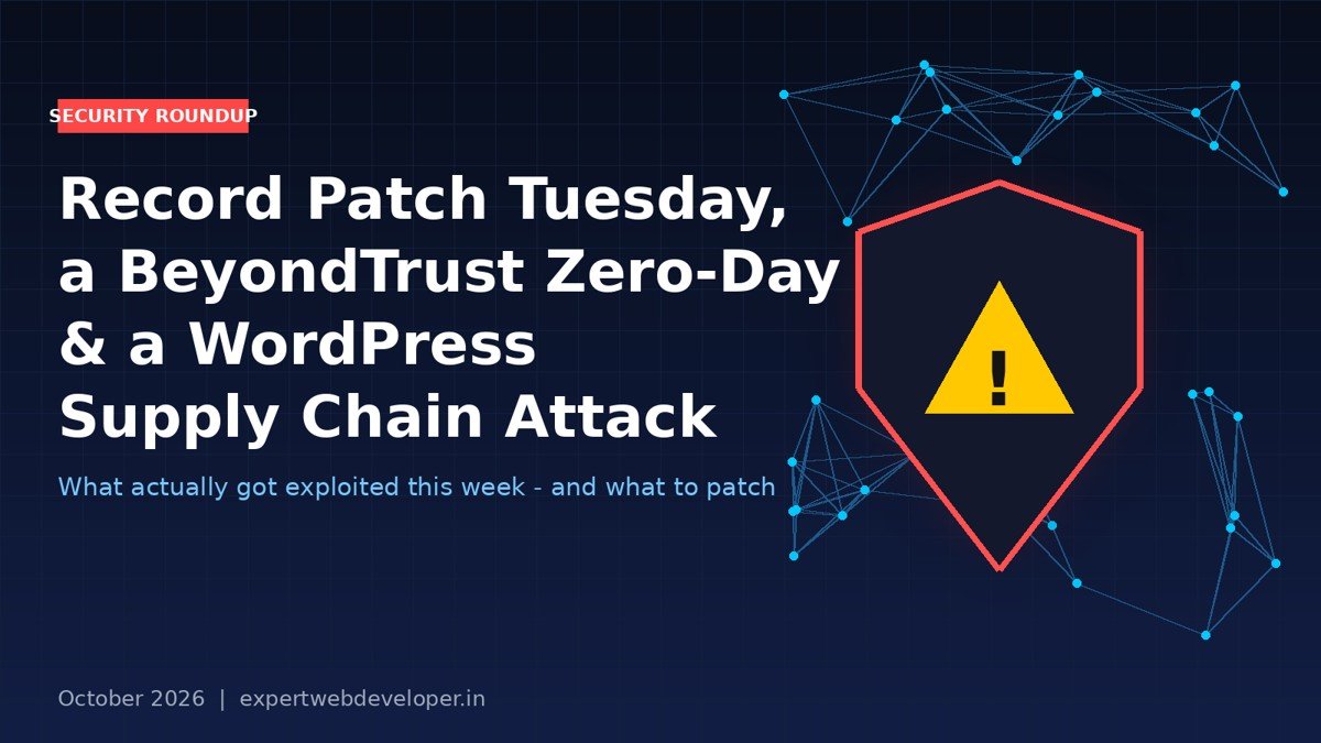 Security roundup October 2026: record Patch Tuesday, BeyondTrust zero-day and WordPress supply chain attack